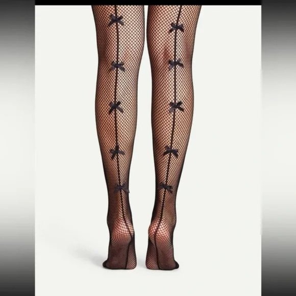 Women's Net Pantyhose Tights Transparent Black Stretch Warm Winter Leggings - Picture 2 of 5